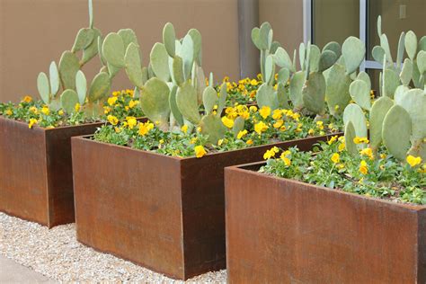 corten steel box|outdoor metal planter boxes.